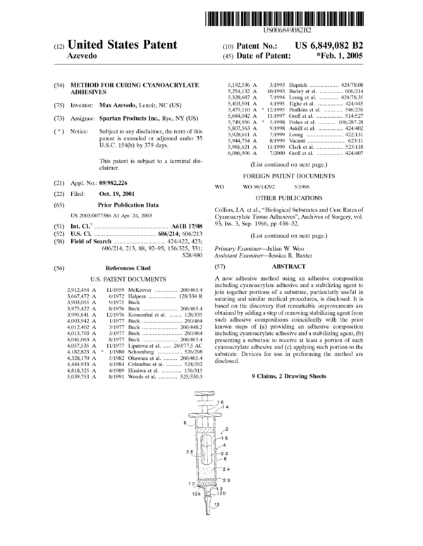Methods for Curing Cyanoacrylate Adhesives Afinitica